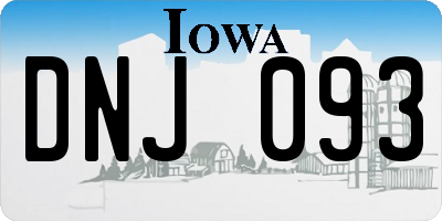 IA license plate DNJ093