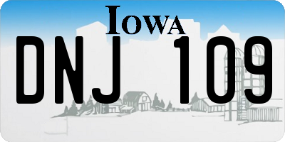 IA license plate DNJ109