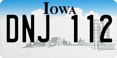 IA license plate DNJ112