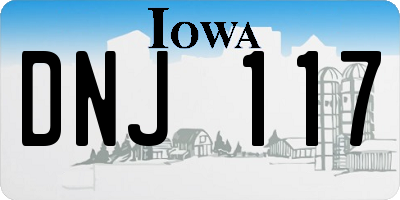 IA license plate DNJ117