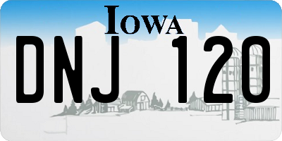 IA license plate DNJ120