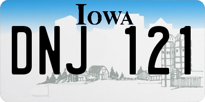 IA license plate DNJ121