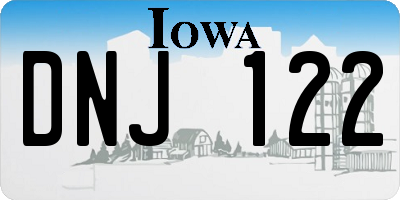 IA license plate DNJ122