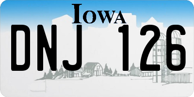 IA license plate DNJ126