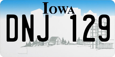 IA license plate DNJ129