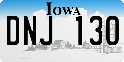 IA license plate DNJ130