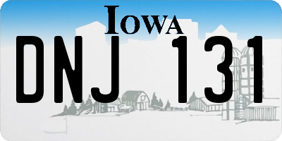 IA license plate DNJ131