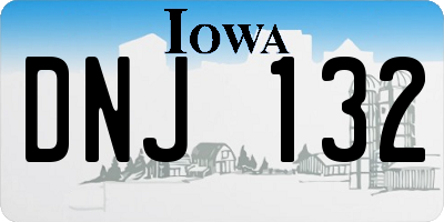 IA license plate DNJ132
