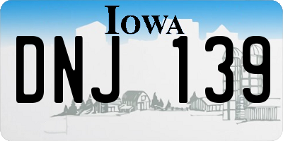 IA license plate DNJ139