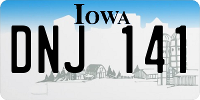 IA license plate DNJ141