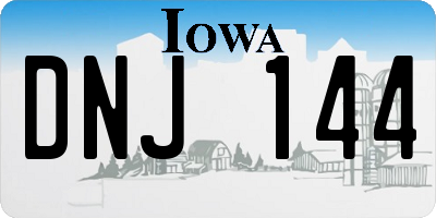 IA license plate DNJ144