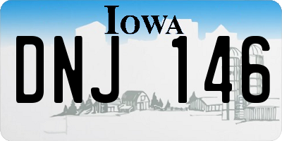 IA license plate DNJ146