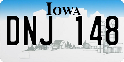 IA license plate DNJ148