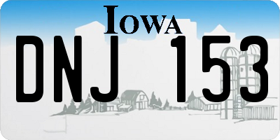 IA license plate DNJ153