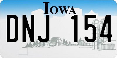 IA license plate DNJ154