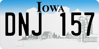 IA license plate DNJ157