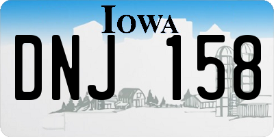 IA license plate DNJ158