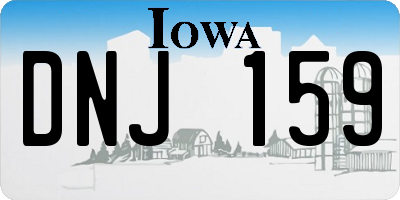 IA license plate DNJ159