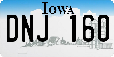 IA license plate DNJ160