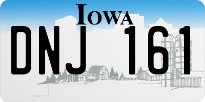 IA license plate DNJ161
