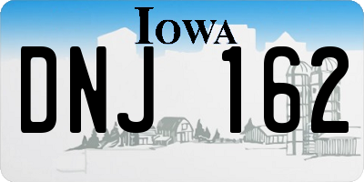IA license plate DNJ162