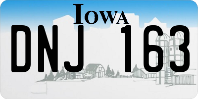 IA license plate DNJ163
