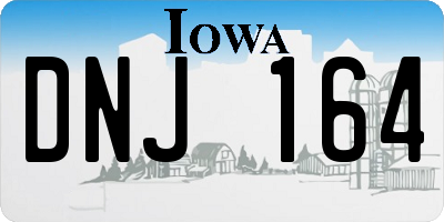 IA license plate DNJ164