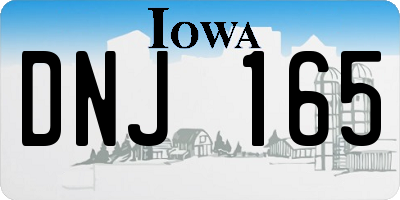 IA license plate DNJ165