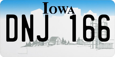 IA license plate DNJ166