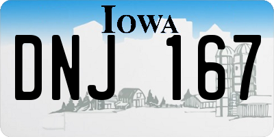 IA license plate DNJ167