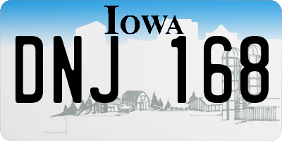 IA license plate DNJ168