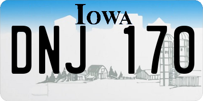 IA license plate DNJ170