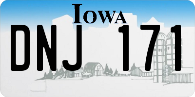IA license plate DNJ171