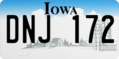 IA license plate DNJ172