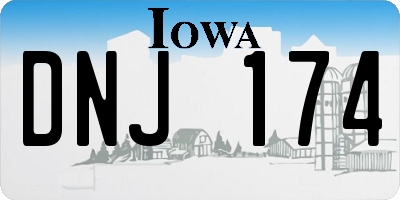 IA license plate DNJ174