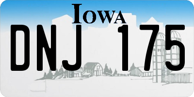 IA license plate DNJ175