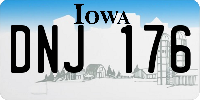 IA license plate DNJ176