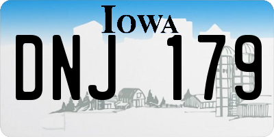 IA license plate DNJ179