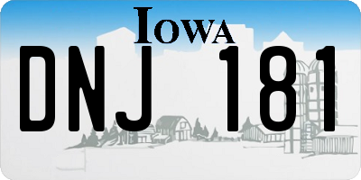 IA license plate DNJ181