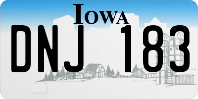 IA license plate DNJ183