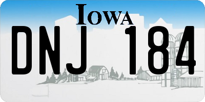IA license plate DNJ184