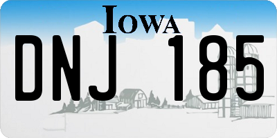 IA license plate DNJ185