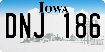 IA license plate DNJ186