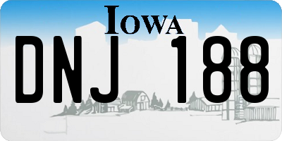 IA license plate DNJ188