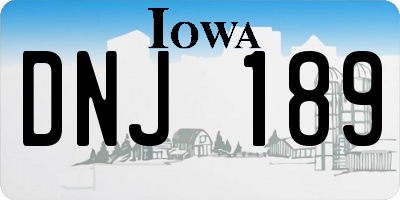 IA license plate DNJ189