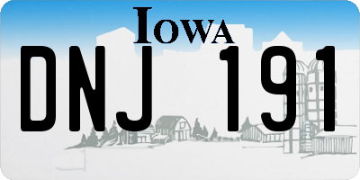 IA license plate DNJ191