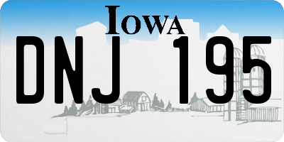 IA license plate DNJ195
