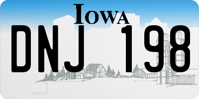 IA license plate DNJ198