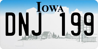 IA license plate DNJ199