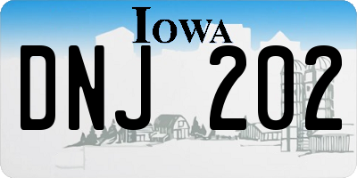 IA license plate DNJ202